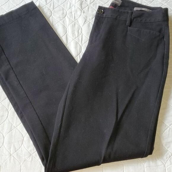 Eddie Bauer Curvy Fit Spandex Black Pocketed High Rise‎ Zippered Sz 8L Pants - Picture 7 of 11
